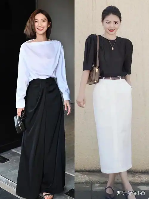"黑白配"才是最高级的搭配,优雅得体不挑年纪,而且美得很时髦