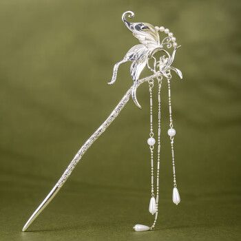 古风发簪蝴蝶琉璃百搭簪子古典头饰汉服发饰宫廷发钗古装配饰品女