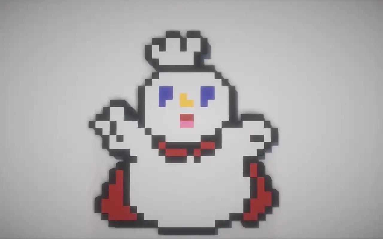 蜜雪冰城像素画