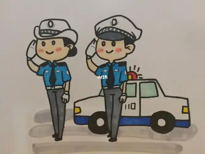 交通警察叔叔简笔画图片 交警怎么画交通警察简笔画简单画法简笔画