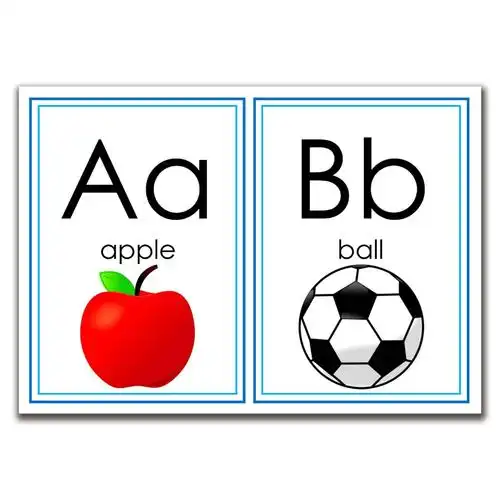 宝宝英语字母认知启蒙幼儿园学校教室装饰环创早教闪卡