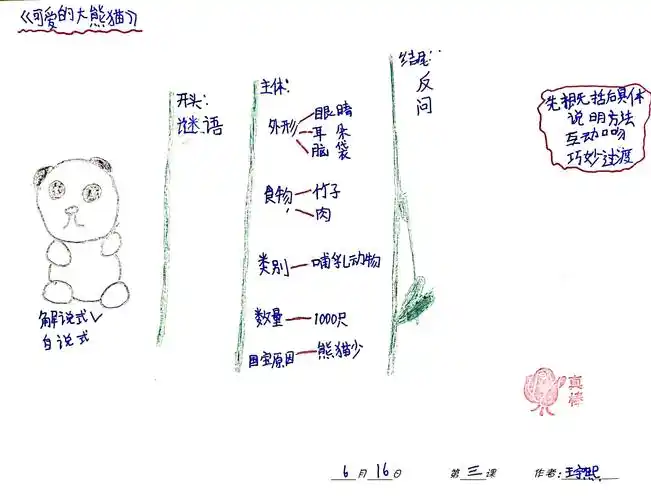 《国宝大熊猫》三·一班导图秀