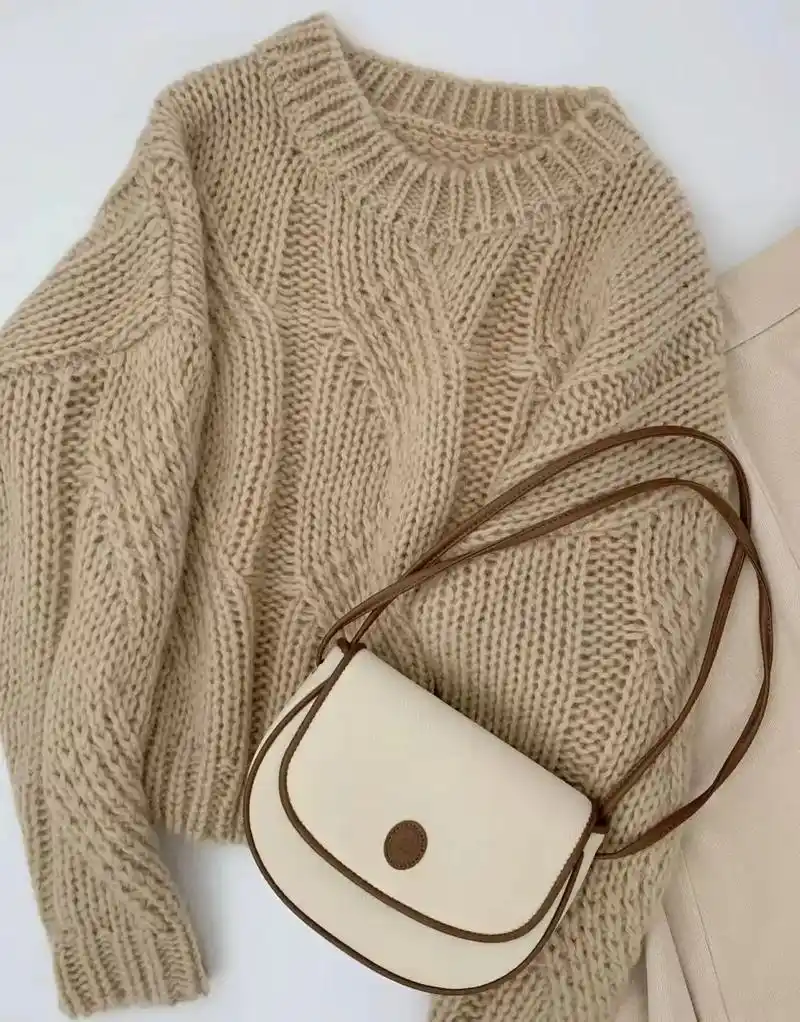 爱生活爱编织 #棒针编织 #羊绒毛衣编织教程 #手工羊绒衫 - 兑趑