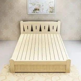 实木双人松木简易廉价主卧简约儿童单人木头1.8米1.21.5木板床