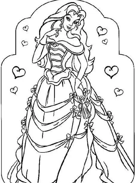 画简笔画贝儿公主和睡美人