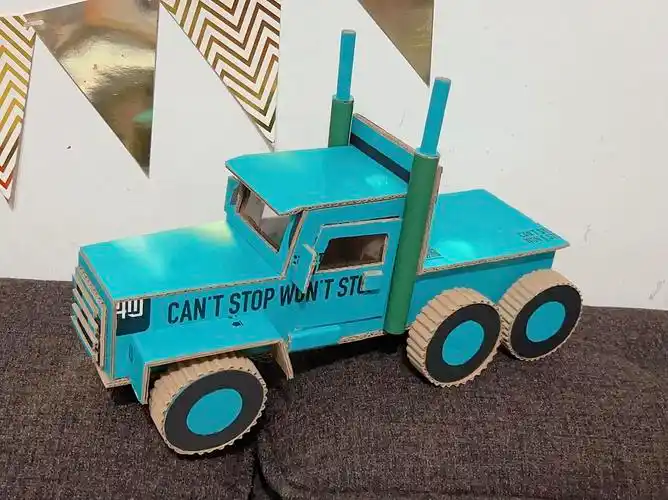 diy手工纸板卡车