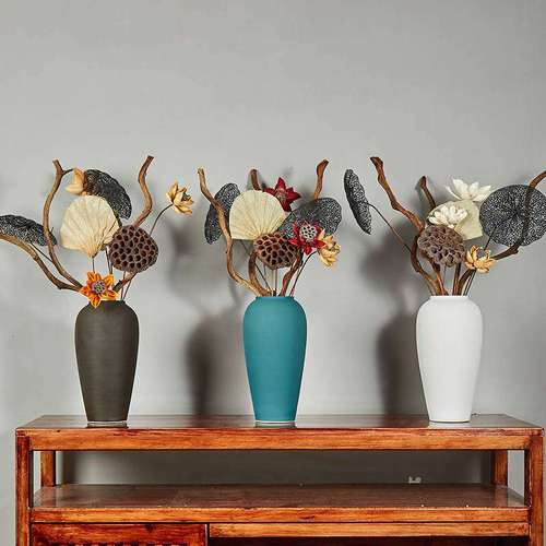 真花风干干花莲蓬干荷叶插花摆拍花摆设花束天然小束客厅家居花插干花