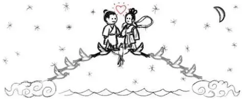 喜鹊桥怎么画简笔画