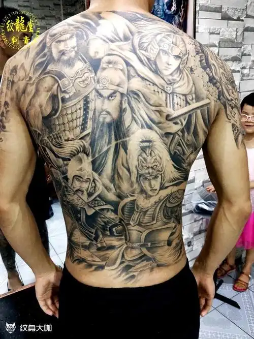 五虎上将_纹身图案手稿图片_刘周的纹身作品集