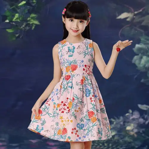 儿童碎花连衣裙夏季 女童衣服纯棉公主裙子小孩子女孩大童夏装群