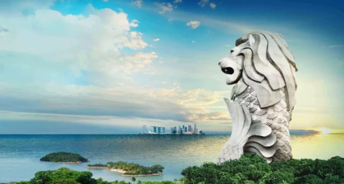 新加坡 鱼尾狮塔 无需等待(地标性建筑 塔顶360度欣赏城市美景)