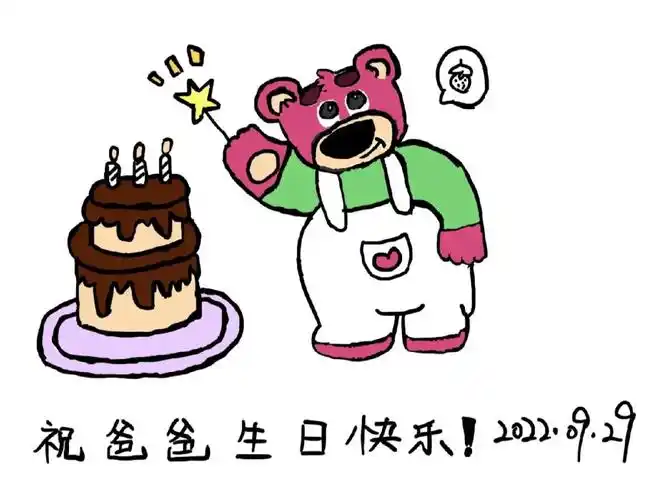 祝爸爸生日快乐oy