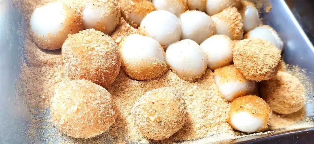 吉安美食井冈客家豆粉米果香甜美味