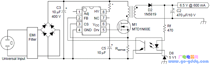 ncp1200p60 应用电路