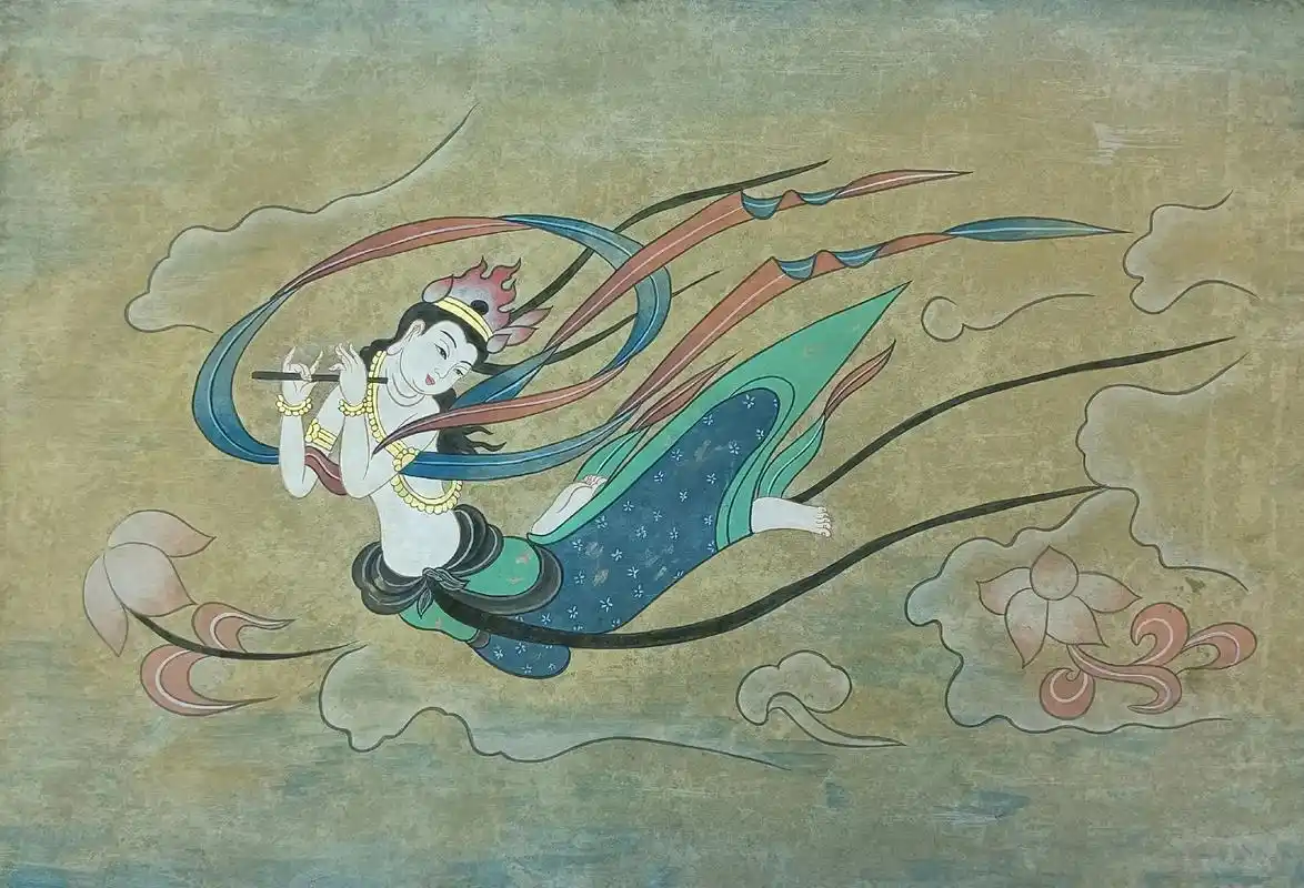 飞天#随手一拍#笛飞天#敦煌壁画 #画渣日常 #抖音小助手  - 抖音