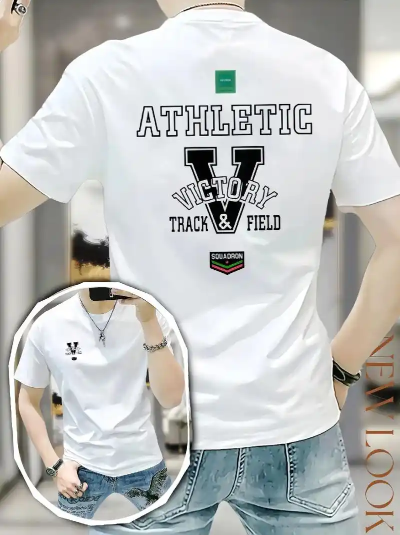 潮流时尚短袖t恤,潮男穿搭必备!这款精选面料制成的