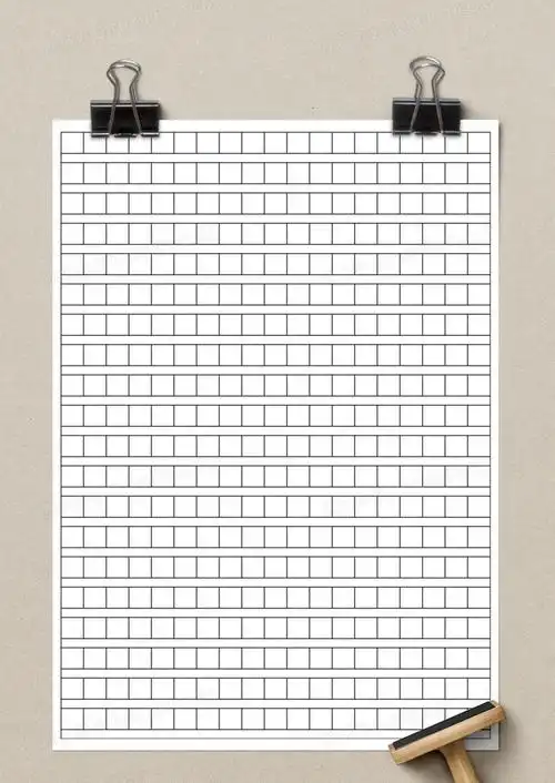 方格作文文稿纸execl模板