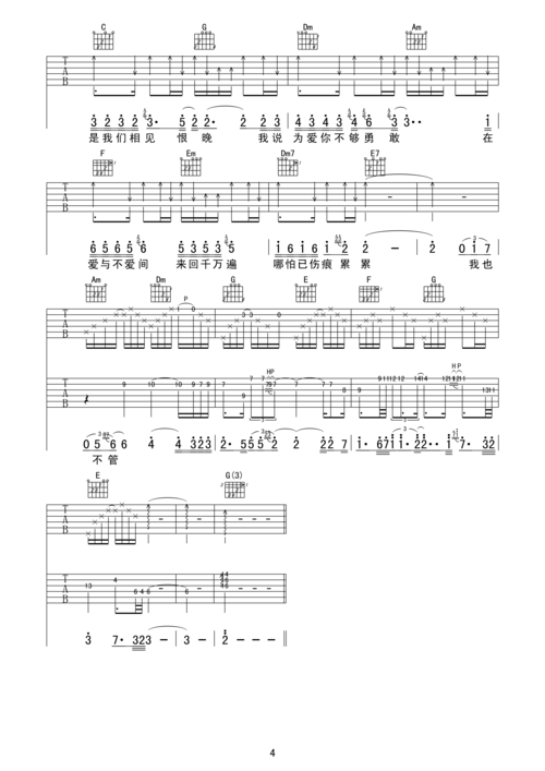 相见恨晚吉他谱(图片谱,弹唱)_彭佳慧_相见恨晚04 .gif