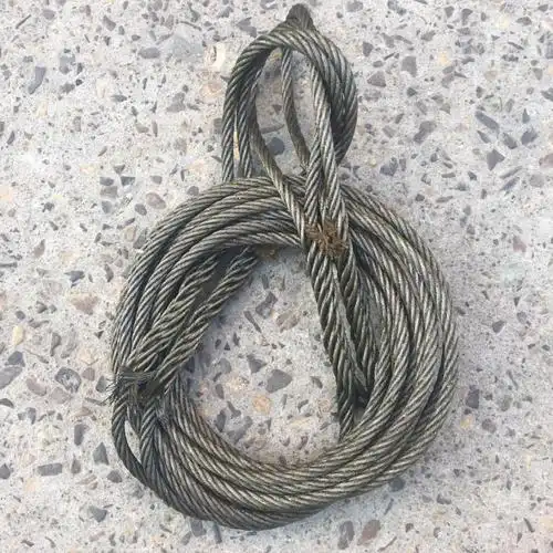 绳起重工具钢丝绳吊索具编头子钢丝绳 10毫米手工插编油性钢丝绳吊1吨
