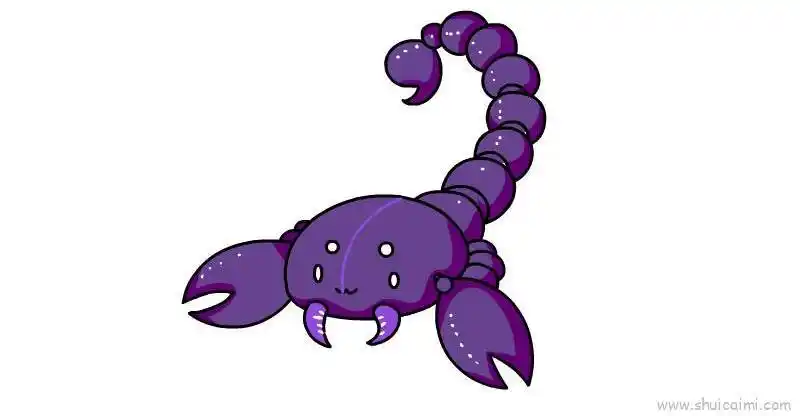 蝎子儿童画怎么画 蝎子简笔画好看