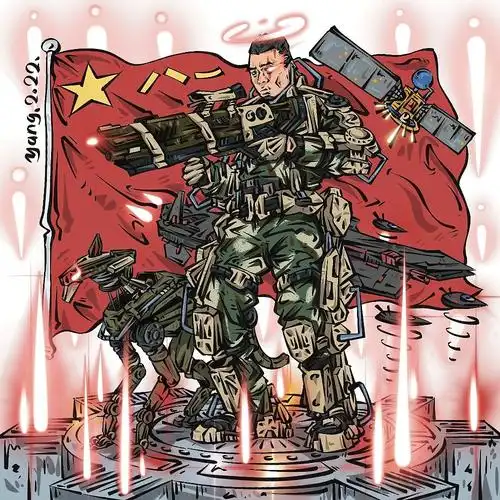 中国军人插画(过去 现在 未来)