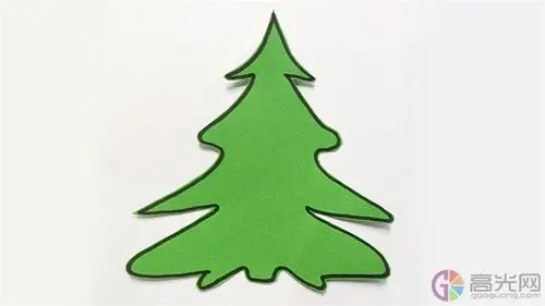 圣诞树剪纸步骤教程