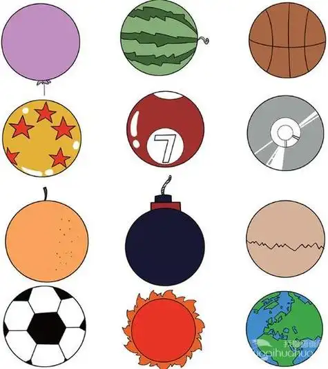 儿童画最容易学的简笔画|80张圆形变形画圆形的简笔画手抄报手抄报