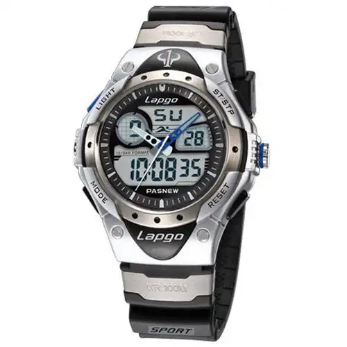 pasnew百圣牛户外运动手表 跑步游泳表 潜水100米防水多功能电子表