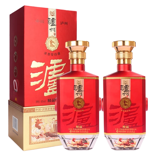 泸州老窖精品42度 500ml*2瓶 浓香型 白酒 礼盒装 泸州精品 纯粮食酒