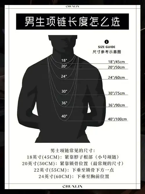 一篇看懂男生项链长度如何选择