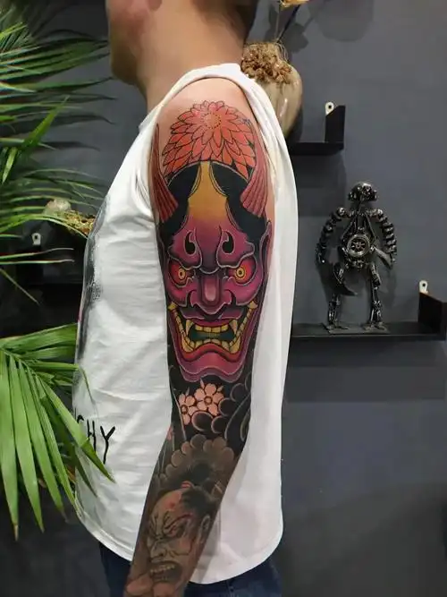 大臂般若拼接花臂未完成小臂部分非本店