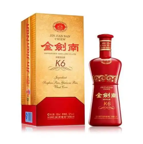 52剑南春金剑南k6整件6瓶500ml