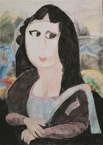 源源画的《蒙娜丽莎》