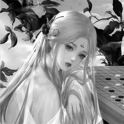 动漫古风头像黑白图片(男女都有)_动漫头像_头像屋