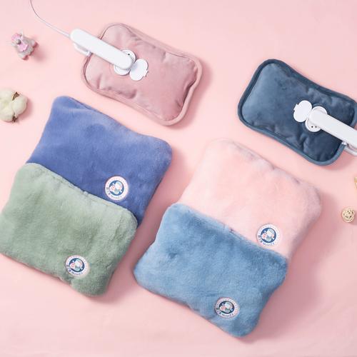 热水袋充电毛绒可爱暖手宝暖宝宝女生用敷肚子腰防爆暖水袋电热宝