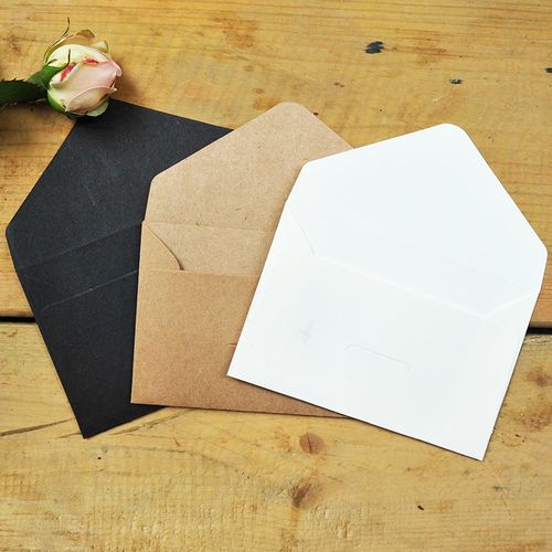 40 pcs/lot black white craft paper envelopes vintage europea