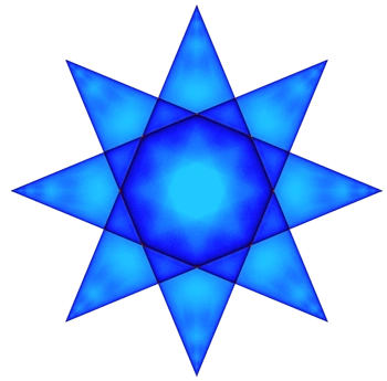 八芒星蓝色素材