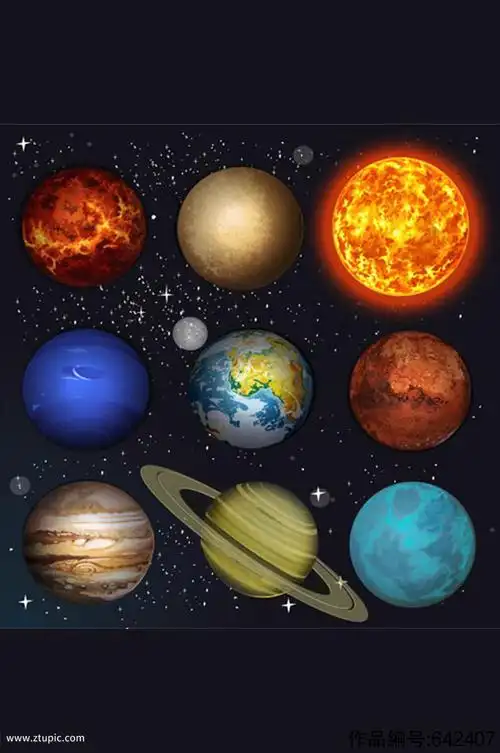 9款行星矢量素材图