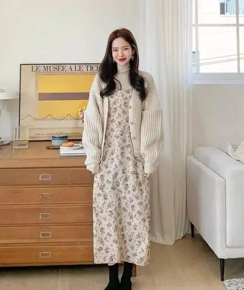 外套碎花裙春夏最气质搭配时髦百搭谁穿谁好看