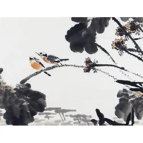 已售卧室装饰画王占海和和美美荷花图荷韵双栖