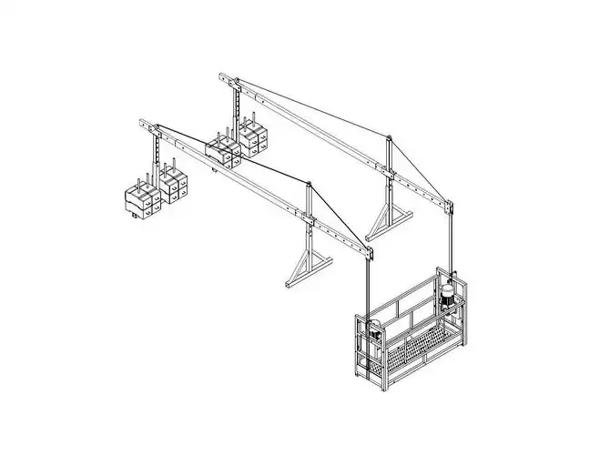 电动吊篮安装示意图