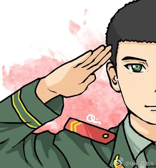 武警陆军军人兵哥哥各类卡通插画