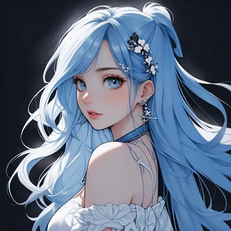 97淡雅蓝色系唯美女生头像94 探索淡雅蓝色系的唯美,就像漫步在