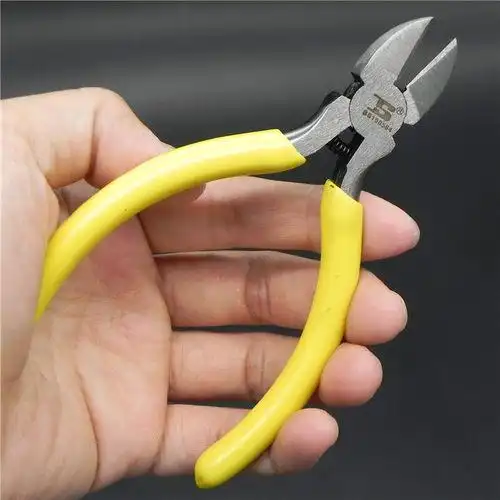 波斯迷你斜嘴钳斜咀钳斜口钳5寸剪线断线剥线钳带弹簧小钳子_7折现价