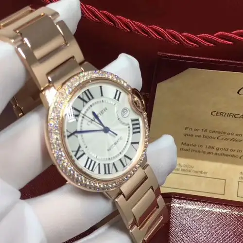 全18k金卡地亚钻石手表