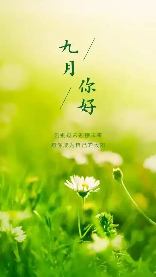 今天,留着;明天,争取;对的,坚持;错的,放弃.愿九月,一切美好如期而至!