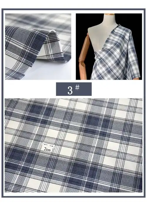 jk制服斜纹格子面料 百褶格裙成品布jk布料 色织格子校服衬衣洋装