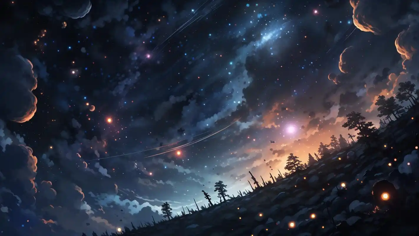 二次元星空壁纸4k超高清90梦幻又浪漫