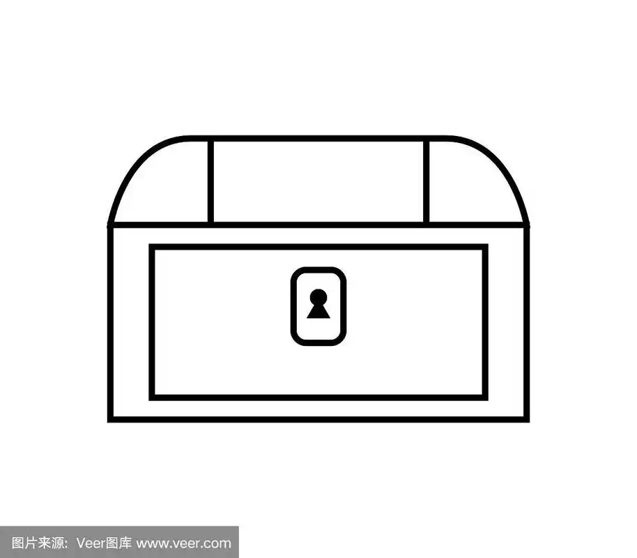 百宝箱,海盗,黄金,水平画幅,绘画插图