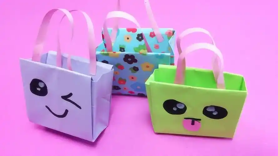 教你折可爱的手提袋折法超级简单小朋友也能学会手工折纸教程